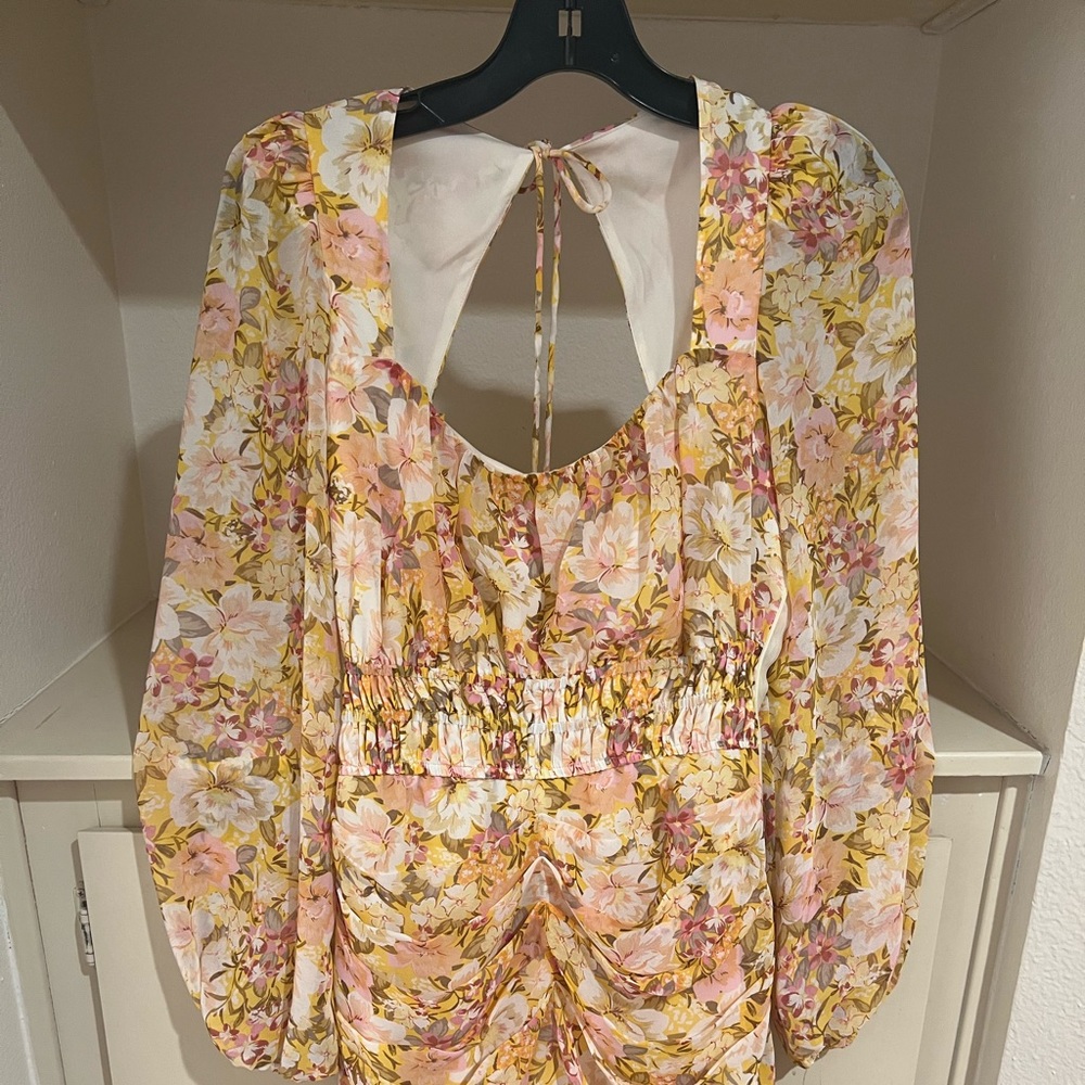ASTR The LABEL / Nordstrom Floral Ruched Mini NEW DRESS.